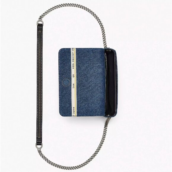 NWT! NEW! Marc Jacobs The Denim Chain Mini Bag -Dark Wash - Picture 13 of 14